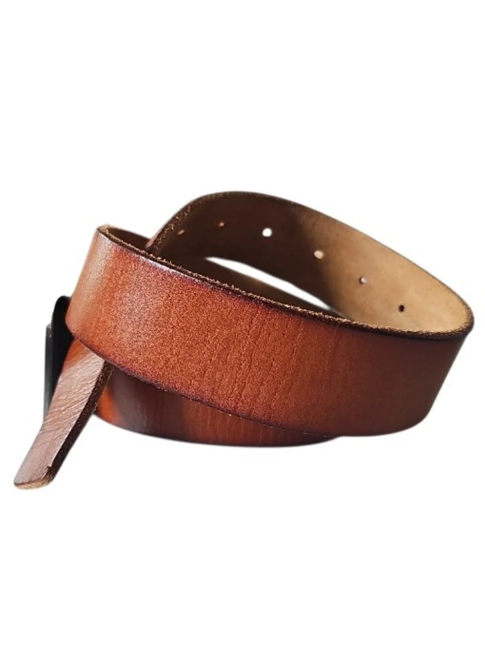 NPET Sport Full Grain Leather Belt Men 36-38 Brown Celtic Knot Buckle Casual